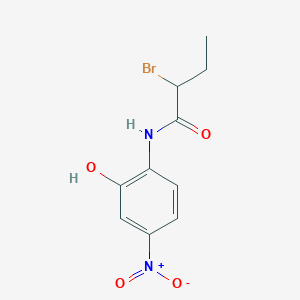 molecular formula C10H11BrN2O4 B7854513 2-bromo-N-(2-hydroxy-4-nitrophenyl)butanamide 