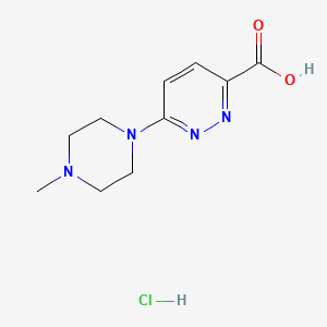molecular formula C10H15ClN4O2 B7854523 6-(4-Methylpiperazin-1-yl)pyridazine-3-carboxylic acid hydrochloride 