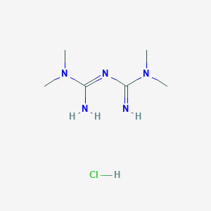 molecular formula C6H16ClN5 B7854541 N1,N1,N5,N5-tetrakis(methyl)-biguanide hydrochloride 