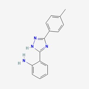molecular formula C15H14N4 B7854548 2-[5-(4-methylphenyl)-4H-1,2,4-triazol-3-yl]aniline 