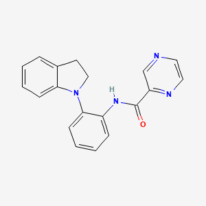 2-Pyrazinecarboxamide, N-[2-(2,3-dihydro-1H-indol-1-yl)phenyl]-
