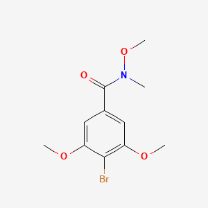 molecular formula C11H14BrNO4 B7854559 4-bromo-N,3,5-trimethoxy-N-methylbenzamide 