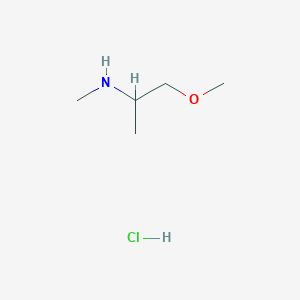 molecular formula C5H14ClNO B7854562 (1-Methoxypropan-2-yl)(methyl)amine hydrochloride 
