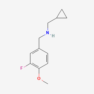 molecular formula C12H16FNO B7854577 Cyclopropylmethyl-(3-fluoro-4-methoxy-benzyl)-amine 