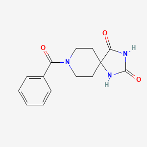 molecular formula C14H15N3O3 B7854604 8-Benzoyl-1,3,8-triazaspiro[4.5]decane-2,4-dione 