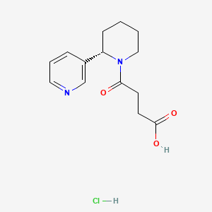(S)-4-oxo-4-(2-(pyridin-3-yl)piperidin-1-yl)butanoic acid hydrochloride