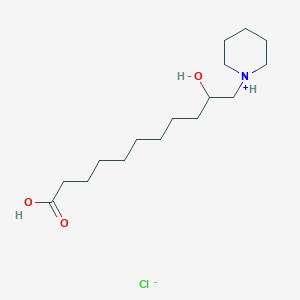 molecular formula C16H32ClNO3 B7854696 1-(10-Carboxy-2-hydroxydecyl)piperidin-1-ium chloride 