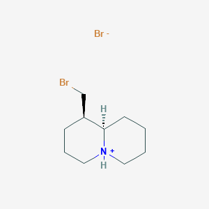 molecular formula C10H19Br2N B7854721 (1R,9aR)-1-(bromomethyl)-1,2,3,4,5,6,7,8,9,9a-decahydroquinolizin-5-ium;bromide 
