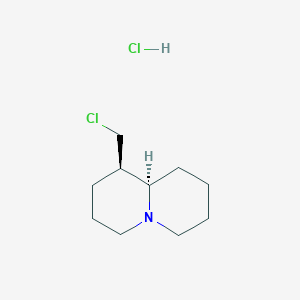 molecular formula C10H19Cl2N B7854725 (1R,9aR)-1-(chloromethyl)octahydro-1H-quinolizine hydrochloride 