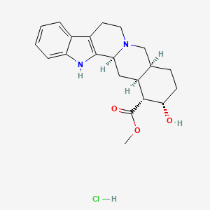 molecular formula C21H27ClN2O3 B7854739 methyl (1S,15S,18S,19R,20S)-18-hydroxy-1,3,11,12,14,15,16,17,18,19,20,21-dodecahydroyohimban-19-carboxylate;hydrochloride 