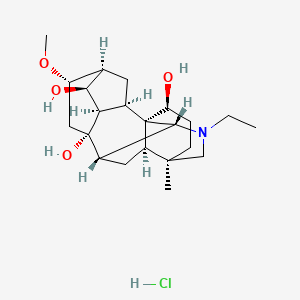 (1S,2R,3R,4S,5S,6S,8S,9S,10R,13R,16S,17R)-11-ethyl-6-methoxy-13-methyl-11-azahexacyclo[7.7.2.12,5.01,10.03,8.013,17]nonadecane-4,8,16-triol;hydrochloride