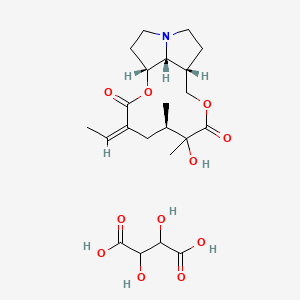 molecular formula C22H33NO11 B7854784 2,3-dihydroxybutanedioic acid;(1R,4Z,6R,11S,17R)-4-ethylidene-7-hydroxy-6,7-dimethyl-2,9-dioxa-14-azatricyclo[9.5.1.014,17]heptadecane-3,8-dione 