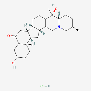 molecular formula C27H44ClNO3 B7854791 (1R,6S,9S,10S,14S,15S,23R,24S)-10,20-dihydroxy-6,10,23-trimethyl-4-azahexacyclo[12.11.0.02,11.04,9.015,24.018,23]pentacosan-17-one;hydrochloride 