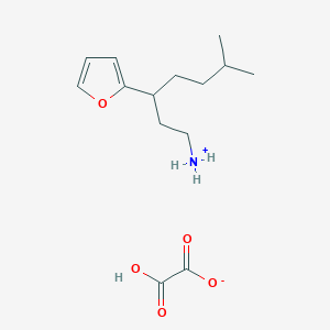 [3-(Furan-2-yl)-6-methylheptyl]azanium;2-hydroxy-2-oxoacetate