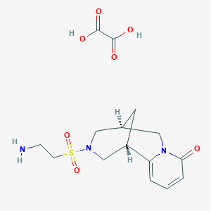 molecular formula C15H21N3O7S B7854830 (1S,9S)-11-(2-aminoethylsulfonyl)-7,11-diazatricyclo[7.3.1.02,7]trideca-2,4-dien-6-one;oxalic acid 