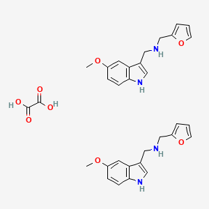 1-(furan-2-yl)-N-((5-methoxy-1H-indol-3-yl)methyl)methanamine hemioxalate