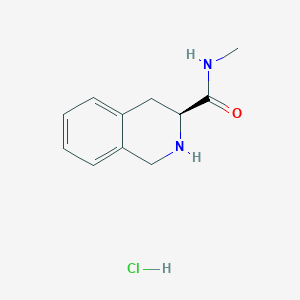 molecular formula C11H15ClN2O B7854843 (S)-N-methyl-1,2,3,4-tetrahydroisoquinoline-3-carboxamide hydrochloride 