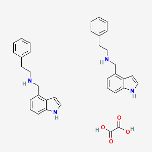 molecular formula C36H38N4O4 B7854852 N-((1H-indol-4-yl)methyl)-2-phenylethanamine hemioxalate 