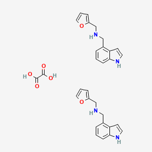 N-((1H-indol-4-yl)methyl)-1-(furan-2-yl)methanamine hemioxalate