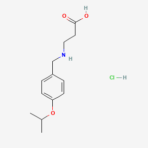 molecular formula C13H20ClNO3 B7854899 3-((4-Isopropoxybenzyl)amino)propanoic acid hydrochloride 