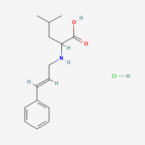 molecular formula C15H22ClNO2 B7854912 2-(Cinnamylamino)-4-methylpentanoic acid hydrochloride 