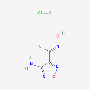 (Z)-4-amino-N-hydroxy-1,2,5-oxadiazole-3-carbimidoyl chloride hydrochloride