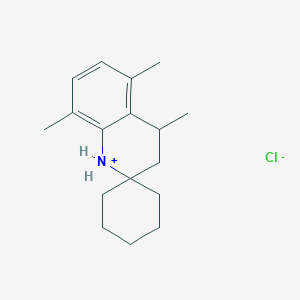 4,5,8-trimethylspiro[3,4-dihydro-1H-quinolin-1-ium-2,1'-cyclohexane];chloride