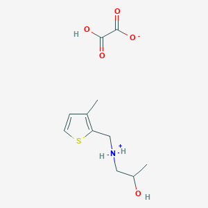 2-Hydroxy-2-oxoacetate;2-hydroxypropyl-[(3-methylthiophen-2-yl)methyl]azanium