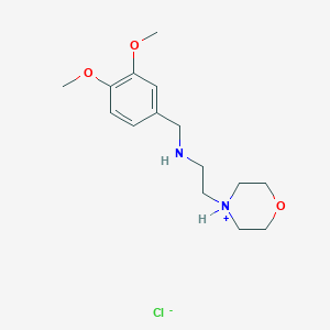 molecular formula C15H25ClN2O3 B7854954 N-[(3,4-dimethoxyphenyl)methyl]-2-morpholin-4-ium-4-ylethanamine;chloride 