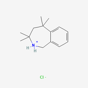 molecular formula C14H22ClN B7854973 3,3,5,5-tetramethyl-2,4-dihydro-1H-2-benzazepin-2-ium;chloride 