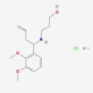 molecular formula C15H24ClNO3 B7854983 3-[1-(2,3-Dimethoxyphenyl)but-3-enylamino]propan-1-ol;hydron;chloride 