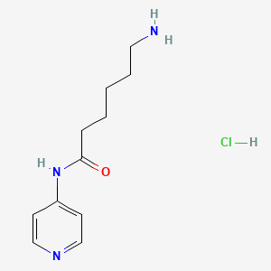 molecular formula C11H18ClN3O B7854984 6-amino-N-(pyridin-4-yl)hexanamide hydrochloride 