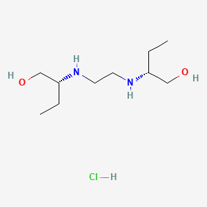 molecular formula C10H25ClN2O2 B7855014 (2R,2'R)-2,2'-(ethane-1,2-diylbis(azanediyl))bis(butan-1-ol) hydrochloride 