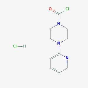 molecular formula C10H13Cl2N3O B7855052 4-(Pyridin-2-yl)piperazine-1-carbonyl chloride hydrochloride 