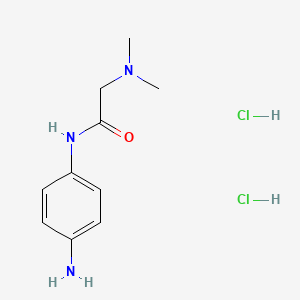 molecular formula C10H17Cl2N3O B7855156 N-(4-aminophenyl)-2-(dimethylamino)acetamide dihydrochloride 