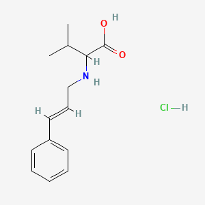 molecular formula C14H20ClNO2 B7855230 2-(Cinnamylamino)-3-methylbutanoic acid hydrochloride 