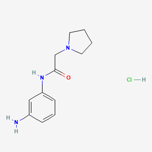 N-(3-aminophenyl)-2-(pyrrolidin-1-yl)acetamide hydrochloride