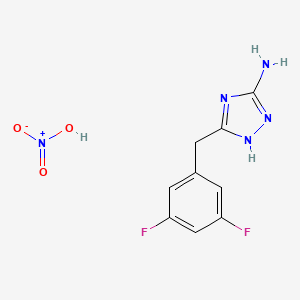 molecular formula C9H9F2N5O3 B7855266 5-(3,5-difluorobenzyl)-1H-1,2,4-triazol-3-amine nitrate 