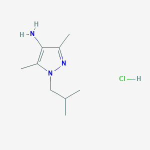 molecular formula C9H18ClN3 B7855288 1-isobutyl-3,5-dimethyl-1H-pyrazol-4-amine hydrochloride 