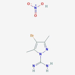 molecular formula C6H10BrN5O3 B7855313 4-bromo-3,5-dimethyl-1H-pyrazole-1-carboximidamide nitrate 