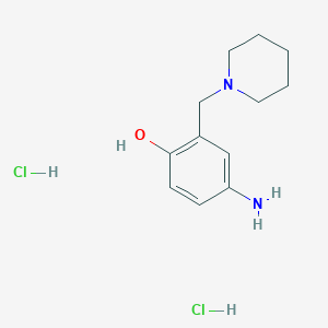 molecular formula C12H20Cl2N2O B7855355 4-Amino-2-(piperidin-1-ylmethyl)phenol dihydrochloride 