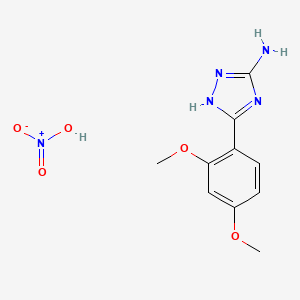 molecular formula C10H13N5O5 B7855359 5-(2,4-dimethoxyphenyl)-1H-1,2,4-triazol-3-amine nitrate 