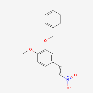 molecular formula C16H15NO4 B7855400 1-methoxy-4-[(E)-2-nitroethenyl]-2-phenylmethoxybenzene 