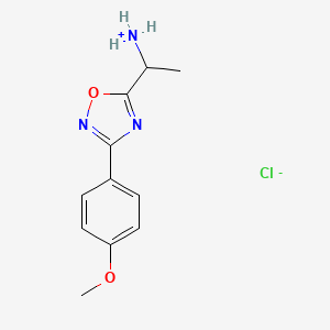 1-[3-(4-Methoxyphenyl)-1,2,4-oxadiazol-5-yl]ethylazanium;chloride