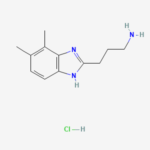 3-(4,5-dimethyl-1H-benzimidazol-2-yl)propan-1-amine;hydrochloride