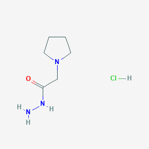 molecular formula C6H14ClN3O B7855532 2-Pyrrolidin-1-ylacetohydrazide hydrochloride 