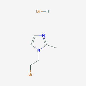 molecular formula C6H10Br2N2 B7855547 1-(2-bromoethyl)-2-methyl-1H-imidazole hydrobromide 
