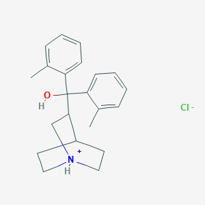 molecular formula C22H28ClNO B7855566 3-Quinuclidinemethanol, alpha,alpha-di-o-tolyl-, hydrochloride 