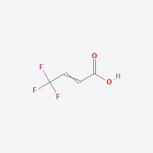 molecular formula C4H3F3O2 B7855596 4,4,4-Trifluoro-but-2-enoic acid 