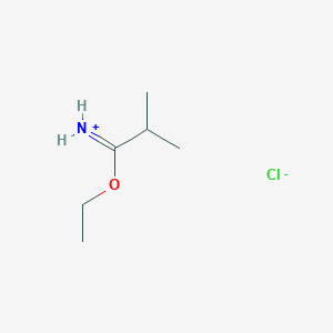 molecular formula C6H14ClNO B7855642 (1-Ethoxy-2-methylpropylidene)azanium;chloride 